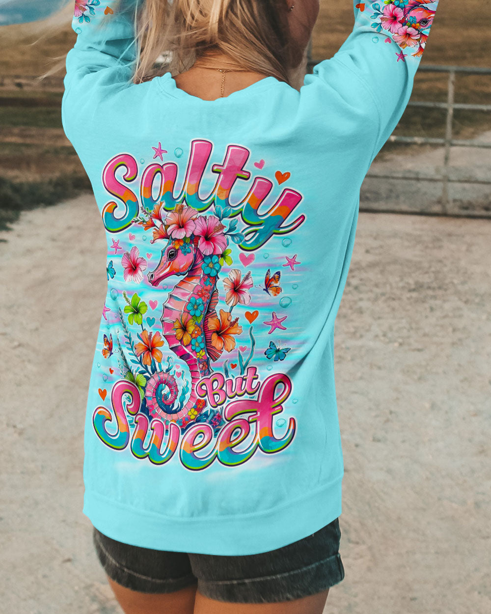 BLISSCORNERS SALTY BUT SWEET SEAHORSE ALL OVER PRINT