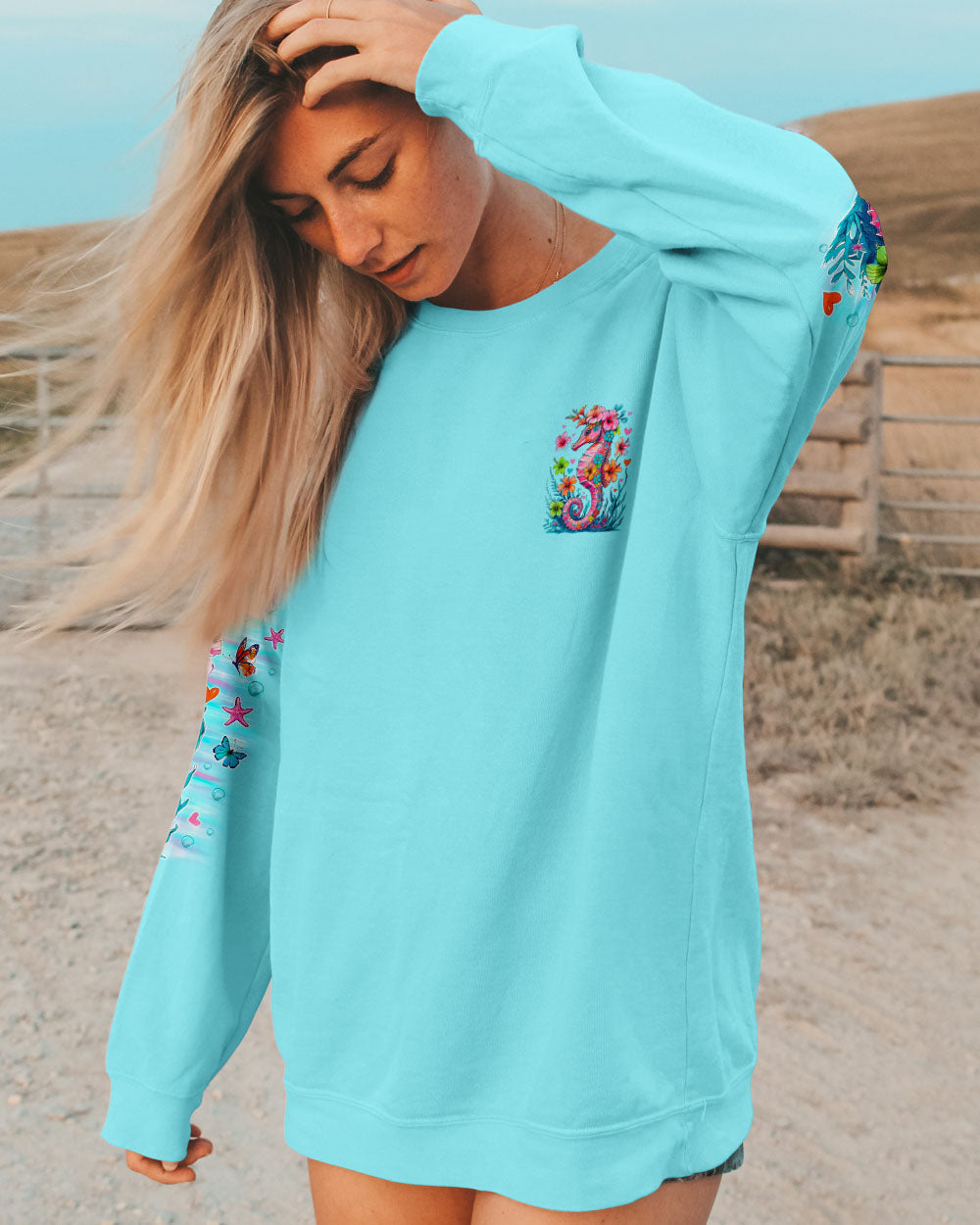 BLISSCORNERS SALTY BUT SWEET SEAHORSE ALL OVER PRINT