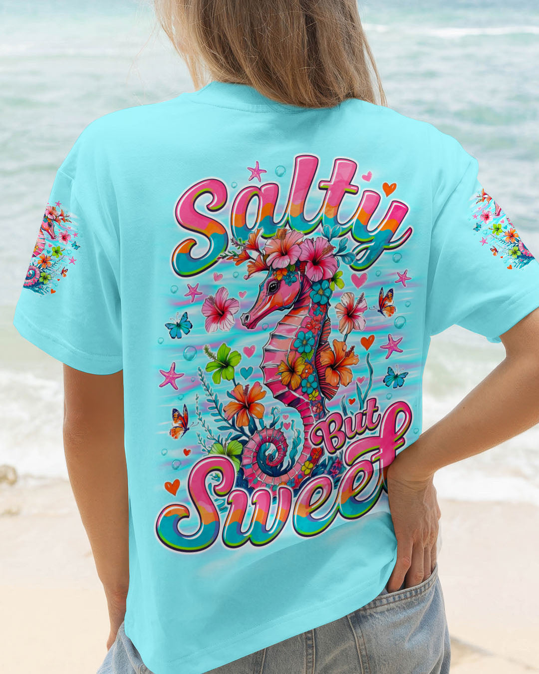 BLISSCORNERS SALTY BUT SWEET SEAHORSE ALL OVER PRINT