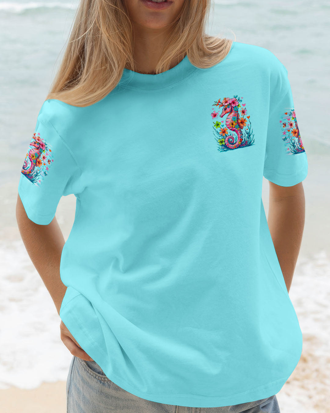 BLISSCORNERS SALTY BUT SWEET SEAHORSE ALL OVER PRINT