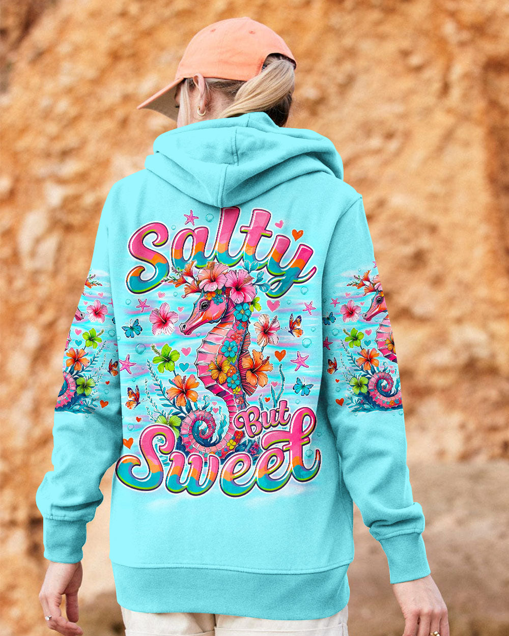 BLISSCORNERS SALTY BUT SWEET SEAHORSE ALL OVER PRINT