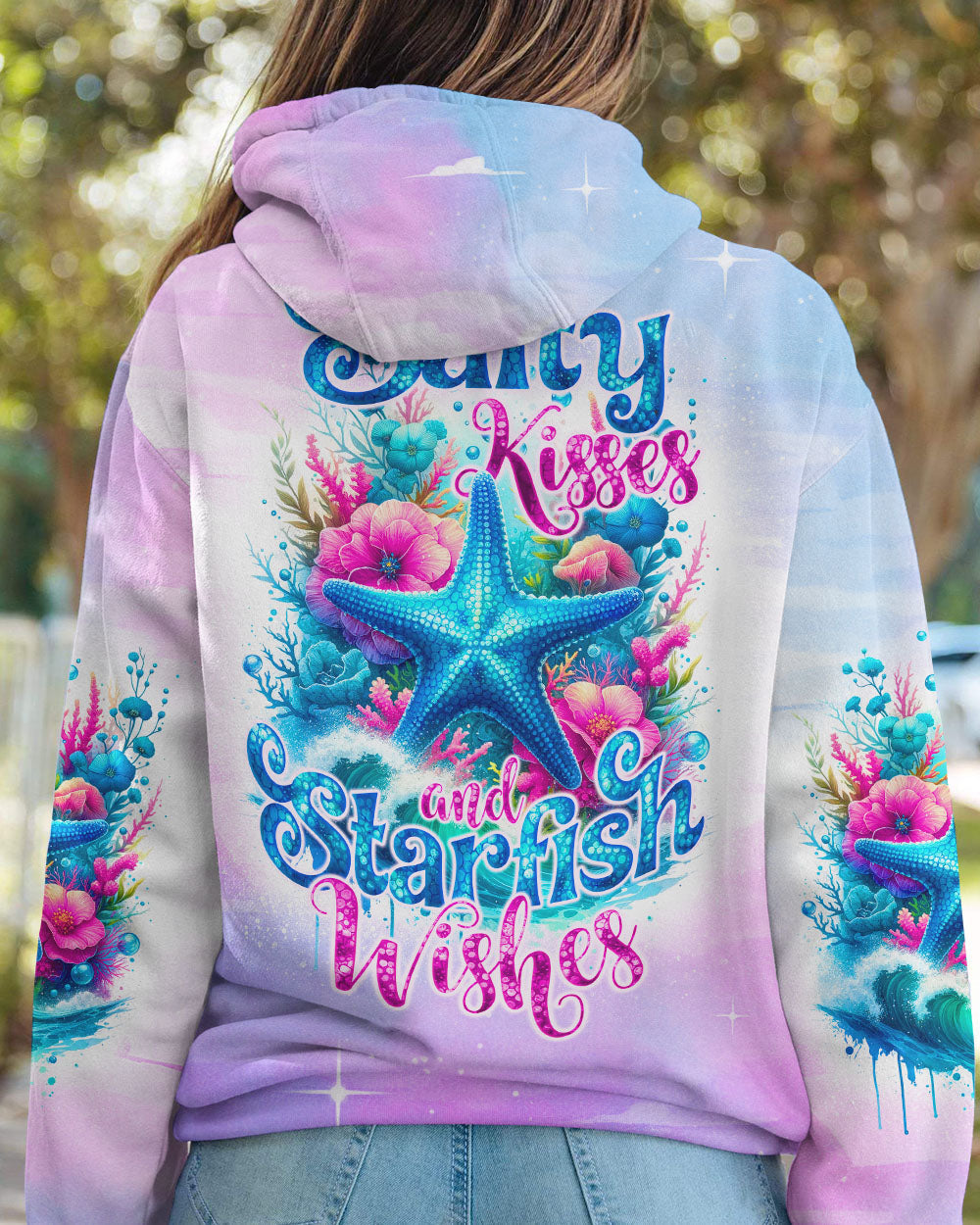 BLISSCORNERS SALTY KISSES AND STARFISH WISHES ALL OVER PRINT