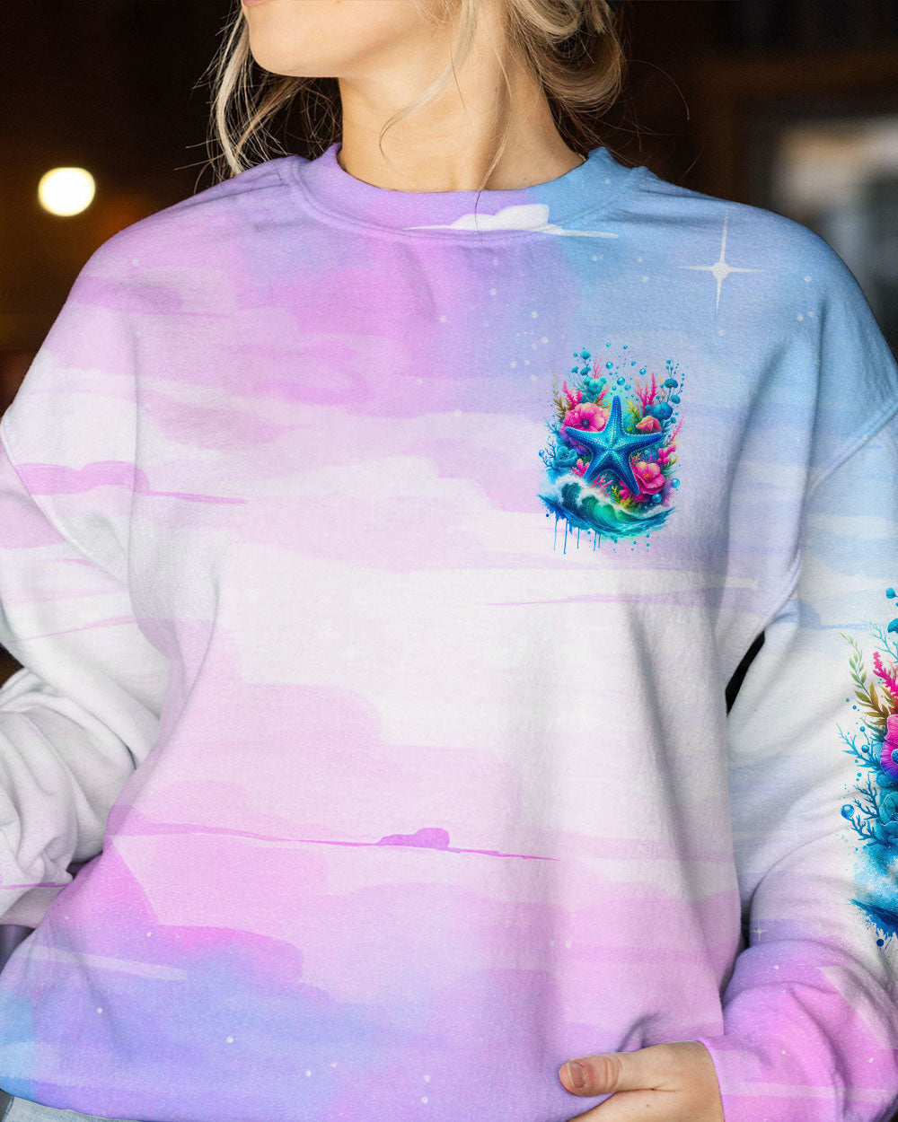 BLISSCORNERS SALTY KISSES AND STARFISH WISHES ALL OVER PRINT