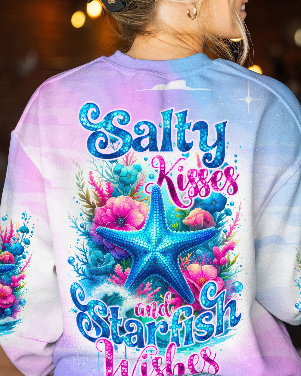 BLISSCORNERS SALTY KISSES AND STARFISH WISHES ALL OVER PRINT