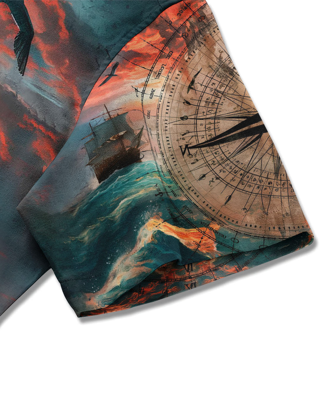 BLISSCORNERS COMPASS OCEAN HAWAIIAN SHIRT