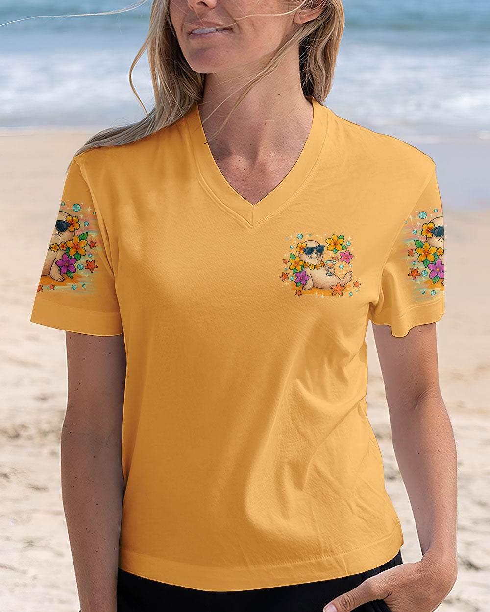 BLISSCORNERS WE DON'T SKINNY DIP SEAL ALL OVER PRINT