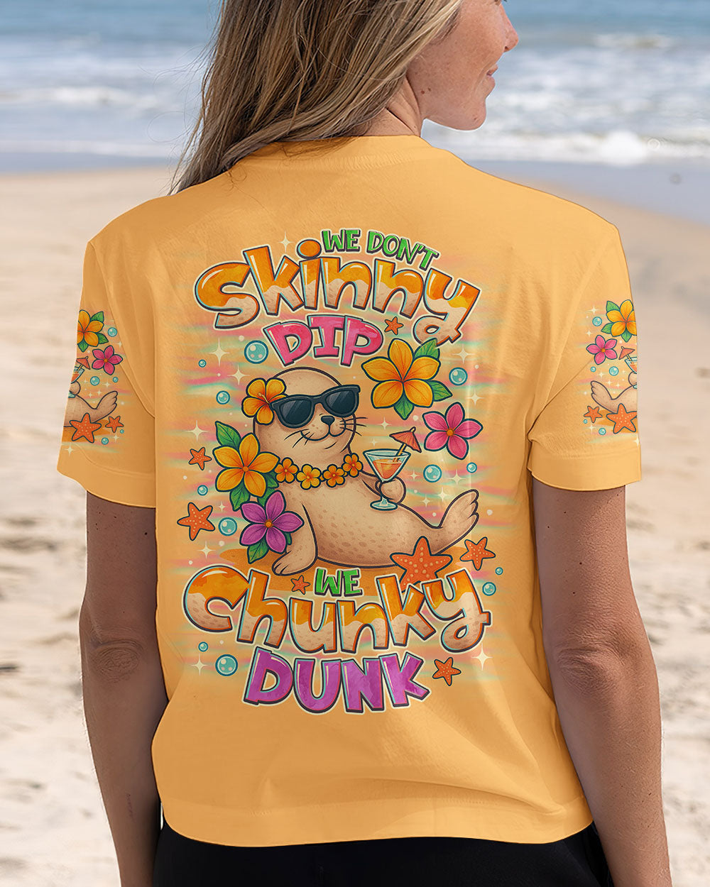 BLISSCORNERS WE DON'T SKINNY DIP SEAL ALL OVER PRINT