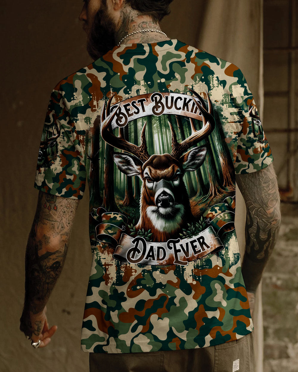 BLISSCORNERS BEST BUCKIN' DAD EVER DEER HUNTING ALL OVER PRINT