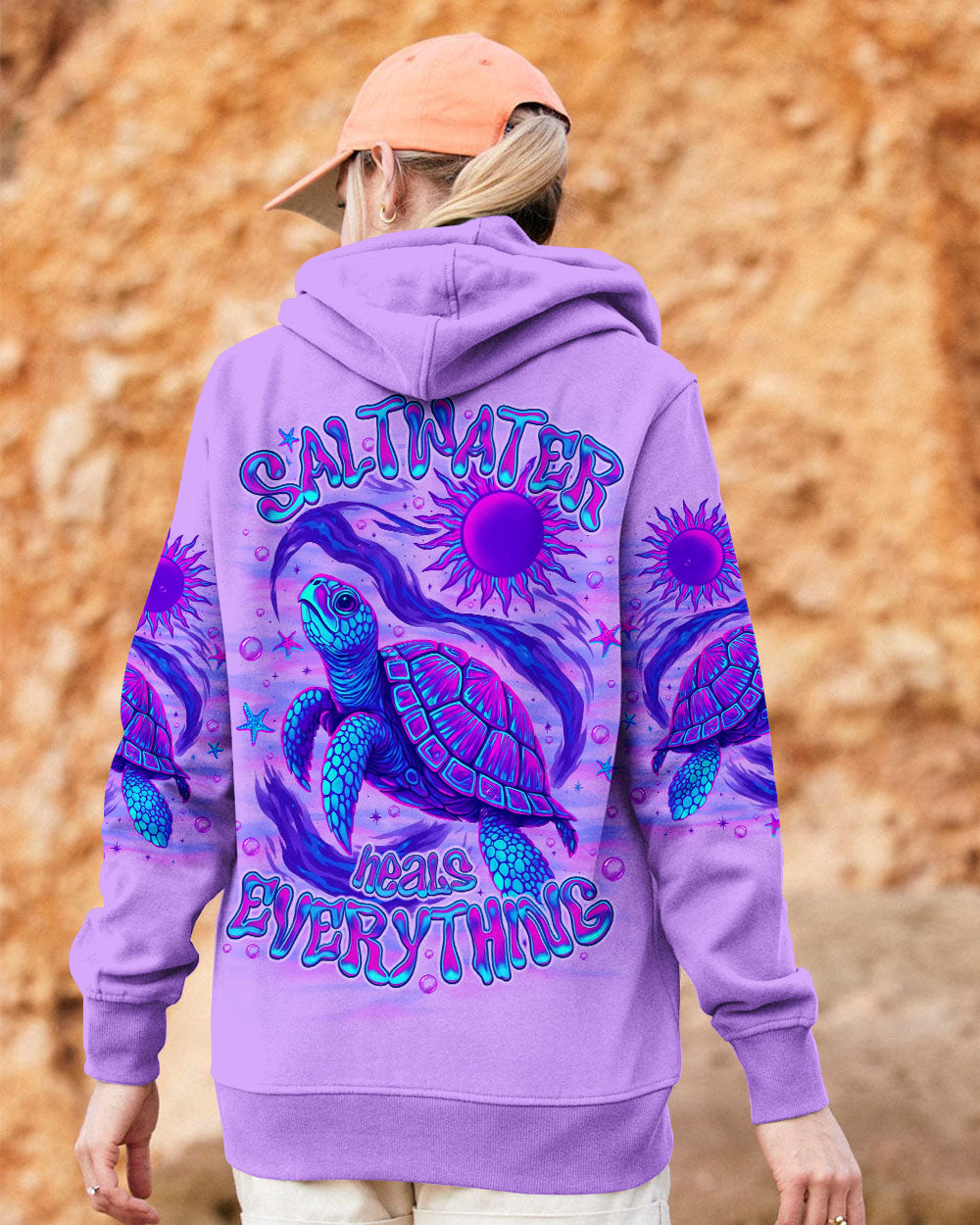 BLISSCORNERS SALTWATER HEALS EVERYTHING TURTLE ALL OVER PRINT