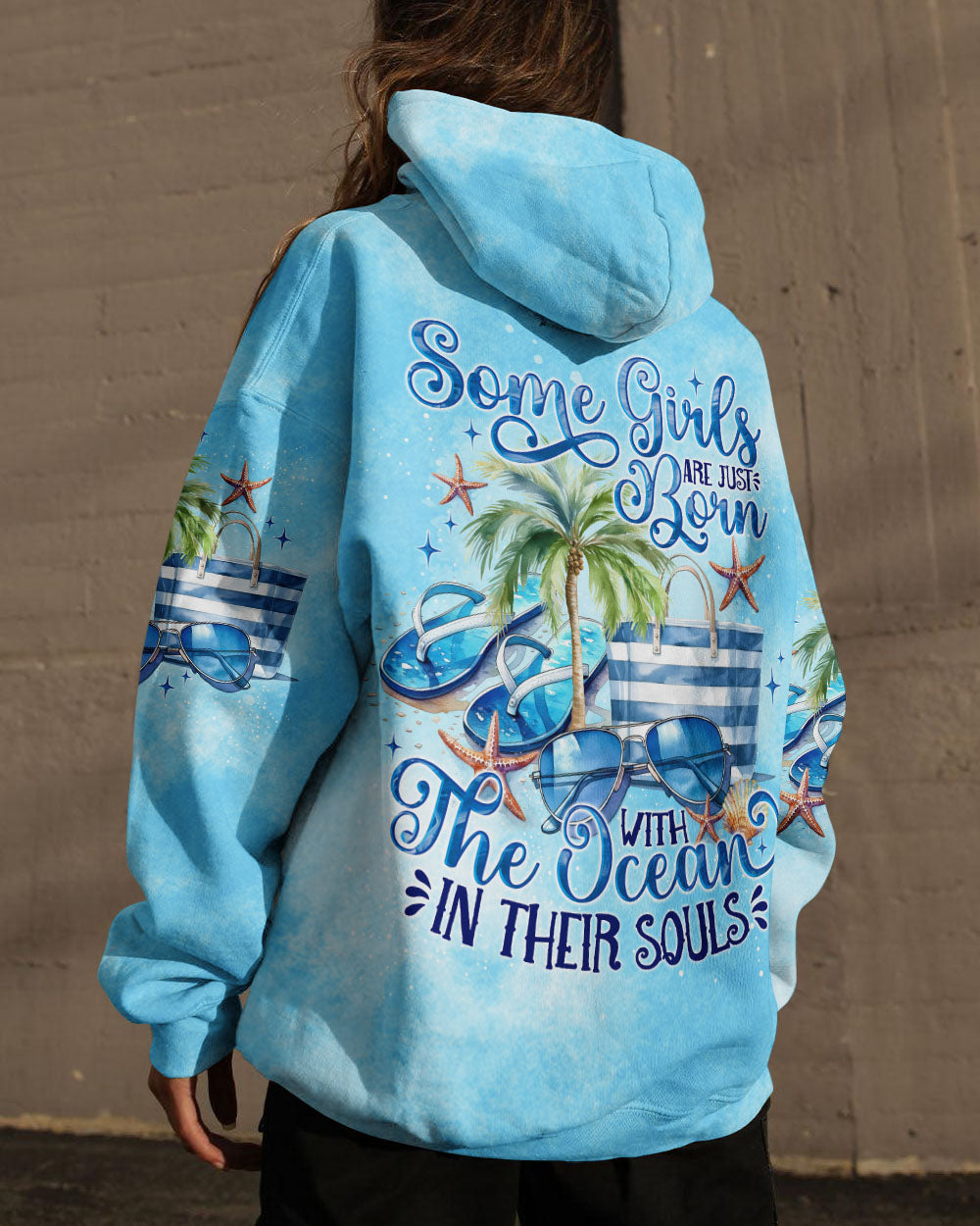 BLISSCORNERS SOME GIRLS ARE JUST BORN OCEAN ALL OVER PRINT