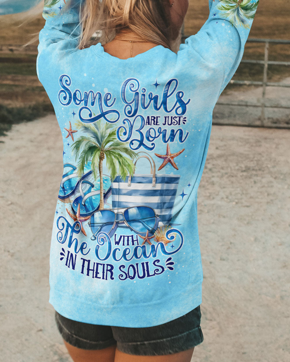 BLISSCORNERS SOME GIRLS ARE JUST BORN OCEAN ALL OVER PRINT