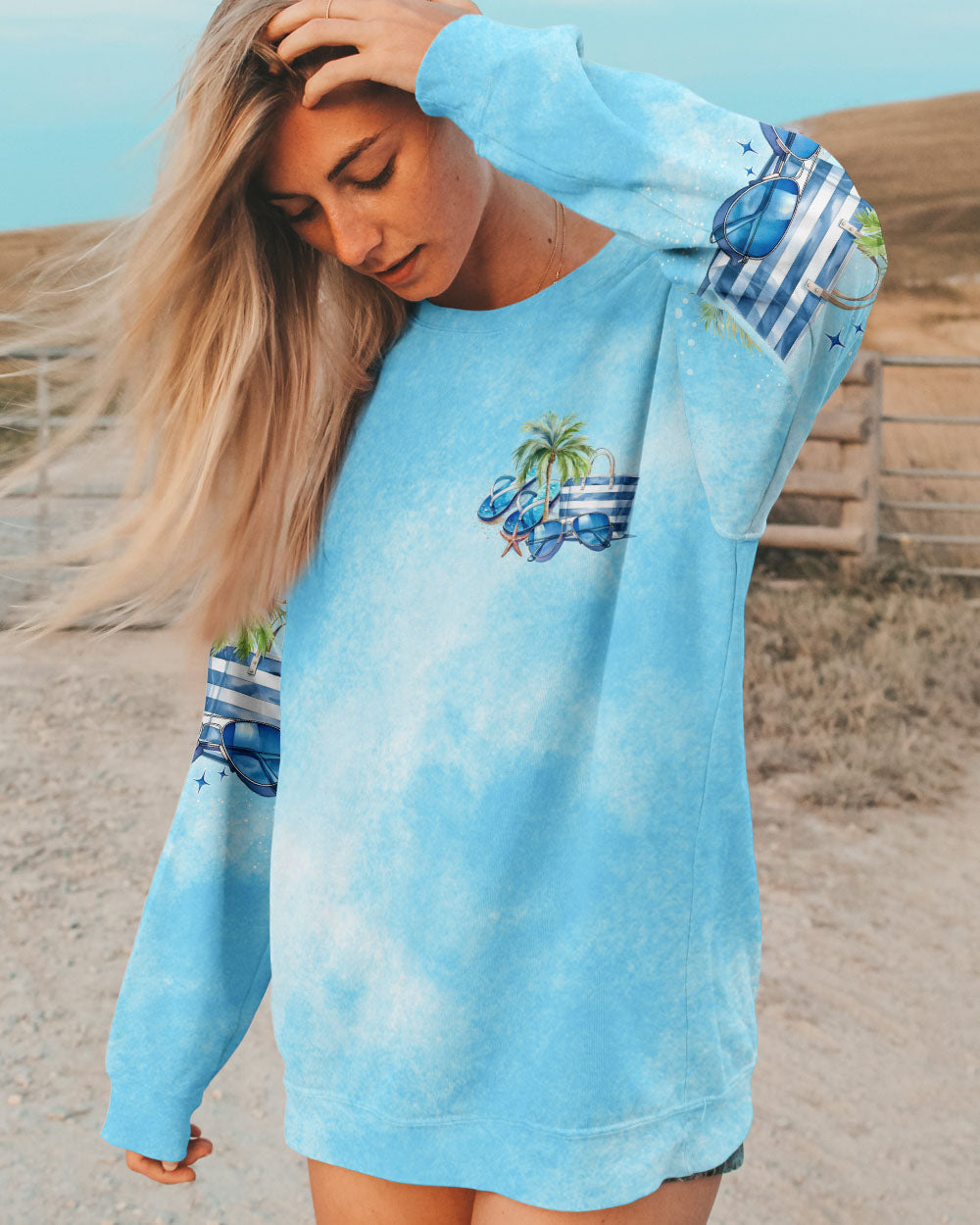 BLISSCORNERS SOME GIRLS ARE JUST BORN OCEAN ALL OVER PRINT