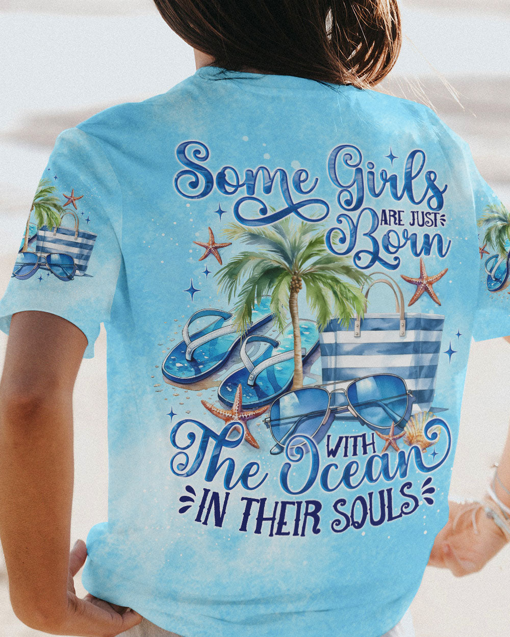 BLISSCORNERS SOME GIRLS ARE JUST BORN OCEAN ALL OVER PRINT