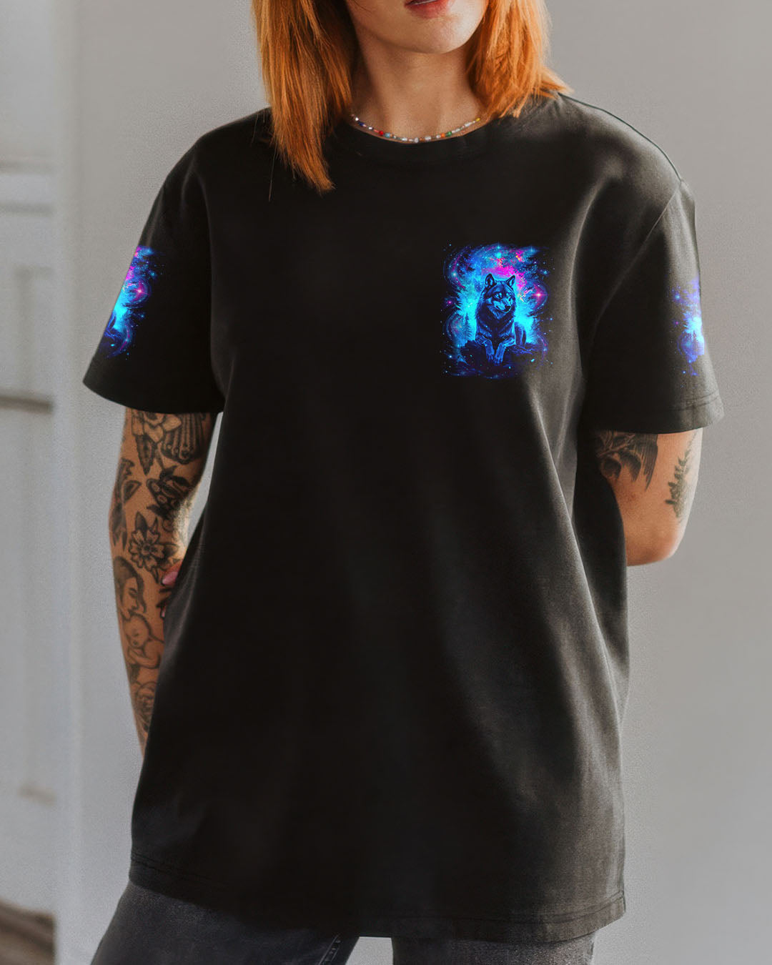 BLISSCORNERS HELLO DARKNESS MY OLD FRIEND WOLF ALL OVER PRINT