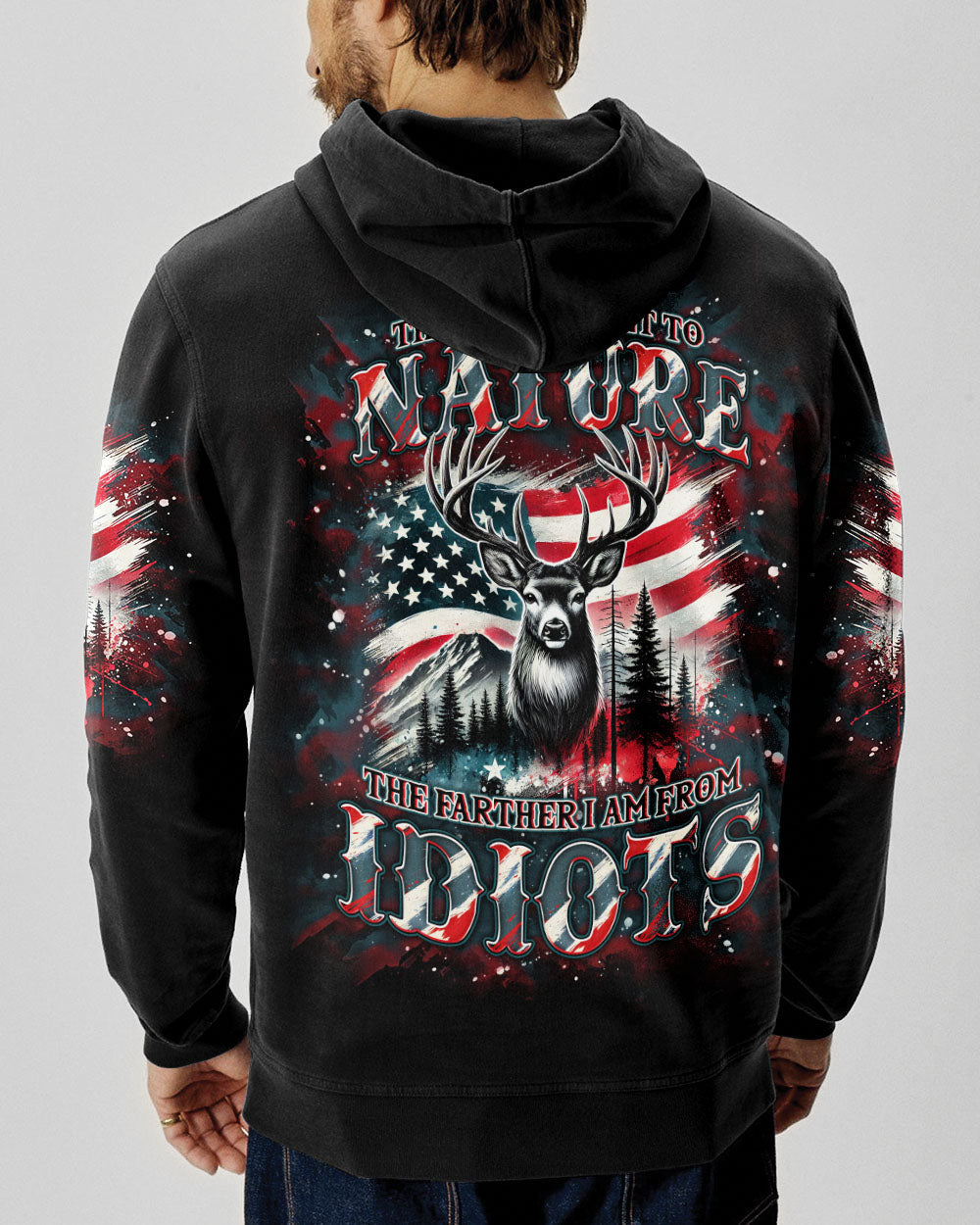 BLISSCORNERS THE CLOSER I GET TO NATURE DEER ALL OVER PRINT