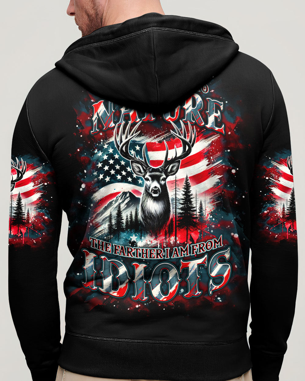 BLISSCORNERS THE CLOSER I GET TO NATURE DEER ALL OVER PRINT