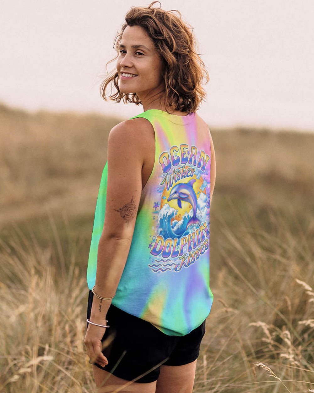 BLISSCORNERS OCEAN WISHES DOLPHIN KISSES ALL OVER PRINT