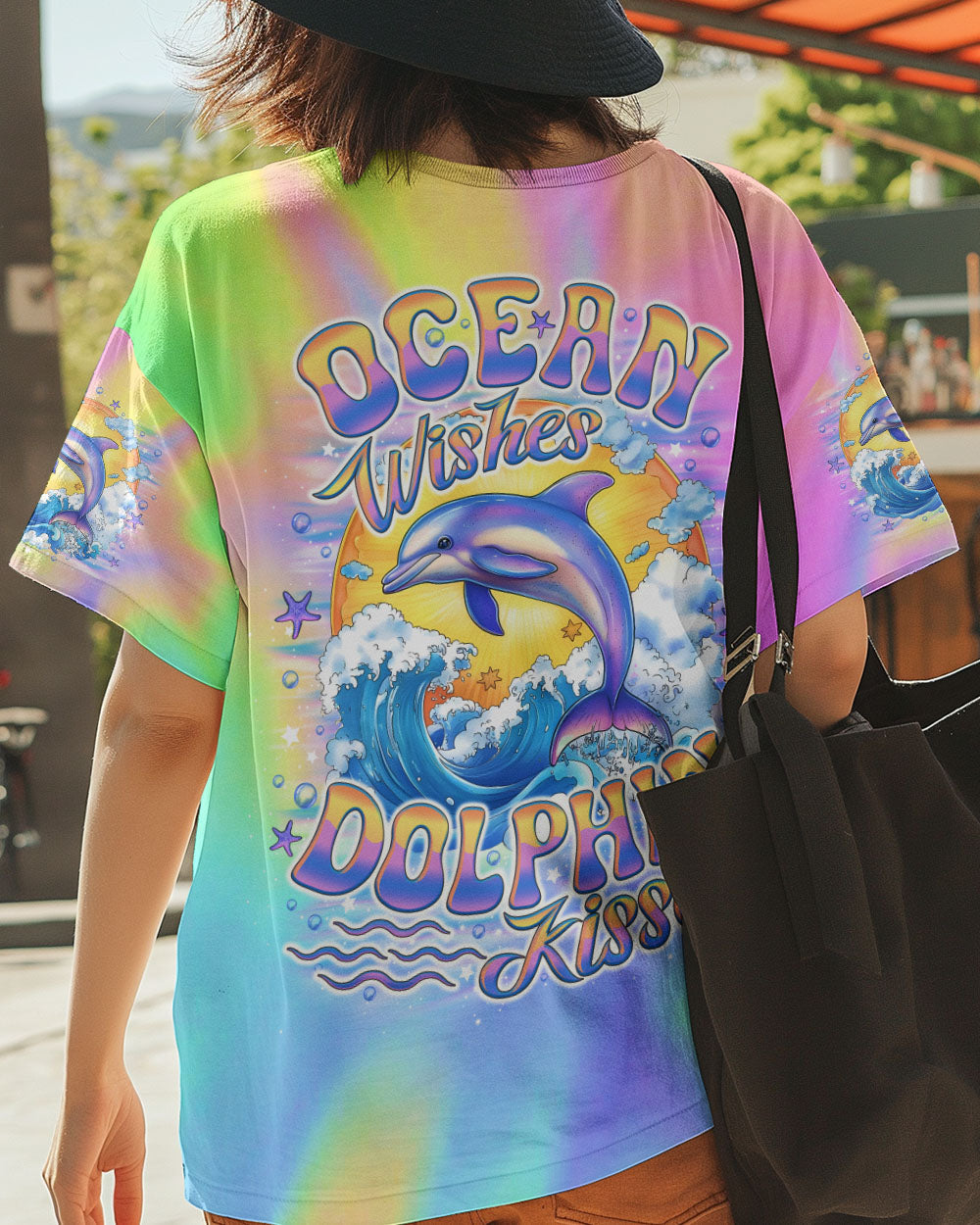 BLISSCORNERS OCEAN WISHES DOLPHIN KISSES ALL OVER PRINT