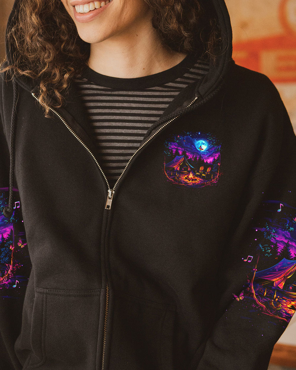 BLISSCORNERS NO CITY LIGHTS JUST CAMPFIRE NIGHTS ALL OVER PRINT