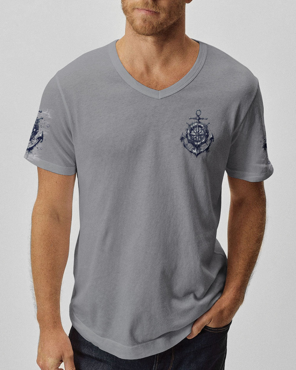 BLISSCORNERS NOT ALL WHO WANDER ARE LOST COMPASS ANCHOR ALL OVER PRINT