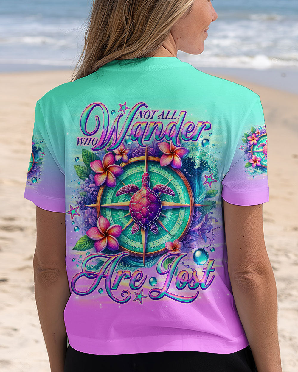 BLISSCORNERS NOT ALL WHO WANDER ARE LOST TURTLE ALL OVER PRINT