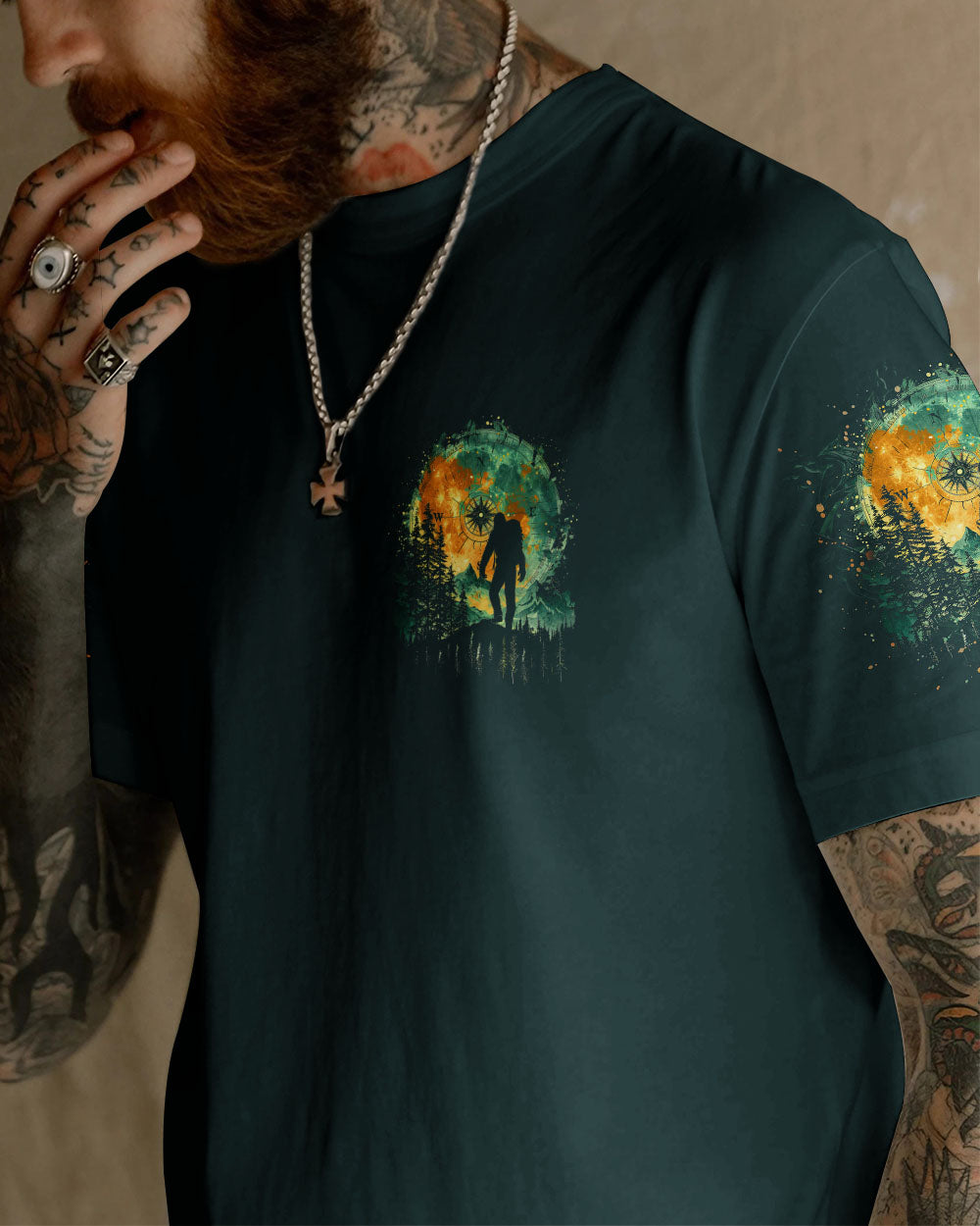 BLISSCORNERS AND INTO THE FOREST I GO BIGFOOT ALL OVER PRINT