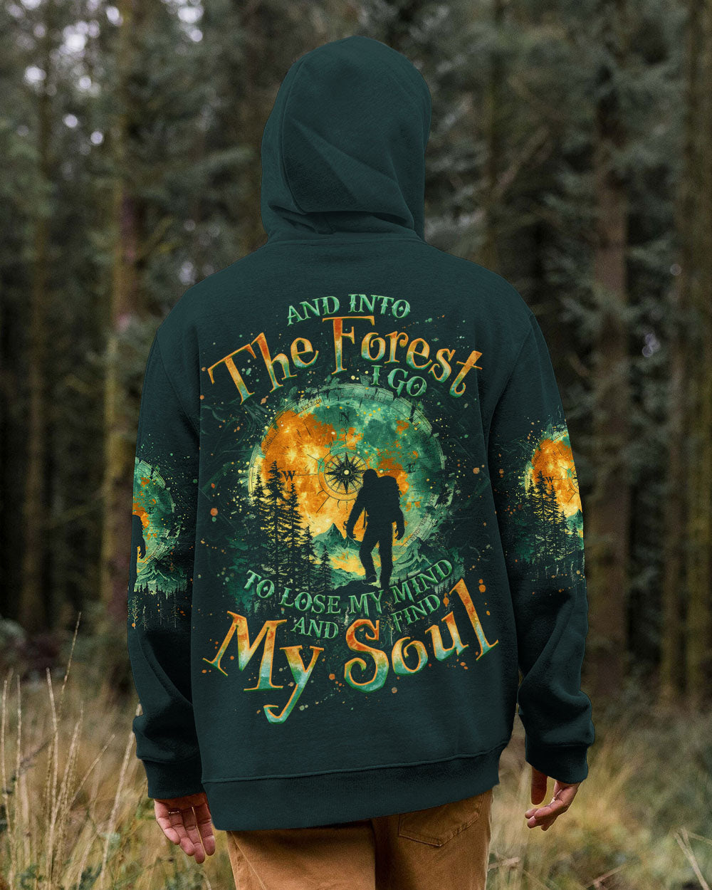 BLISSCORNERS AND INTO THE FOREST I GO BIGFOOT ALL OVER PRINT