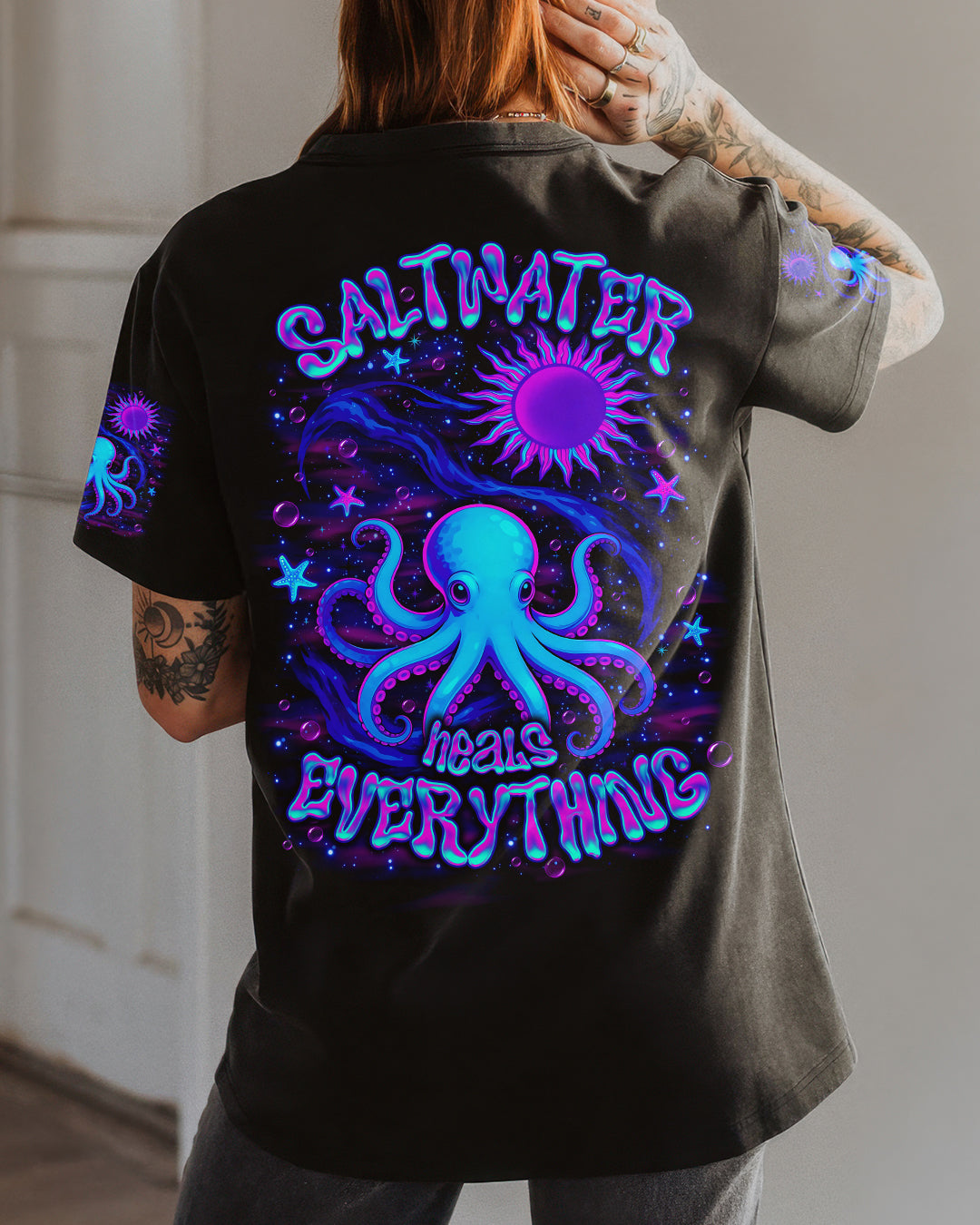 BLISSCORNERS SALTWATER HEALS EVERYTHING OCTOPUS ALL OVER PRINT
