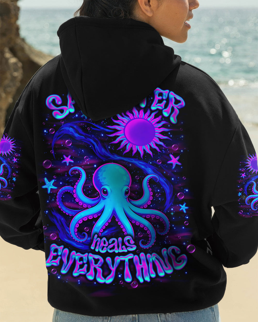 BLISSCORNERS SALTWATER HEALS EVERYTHING OCTOPUS ALL OVER PRINT