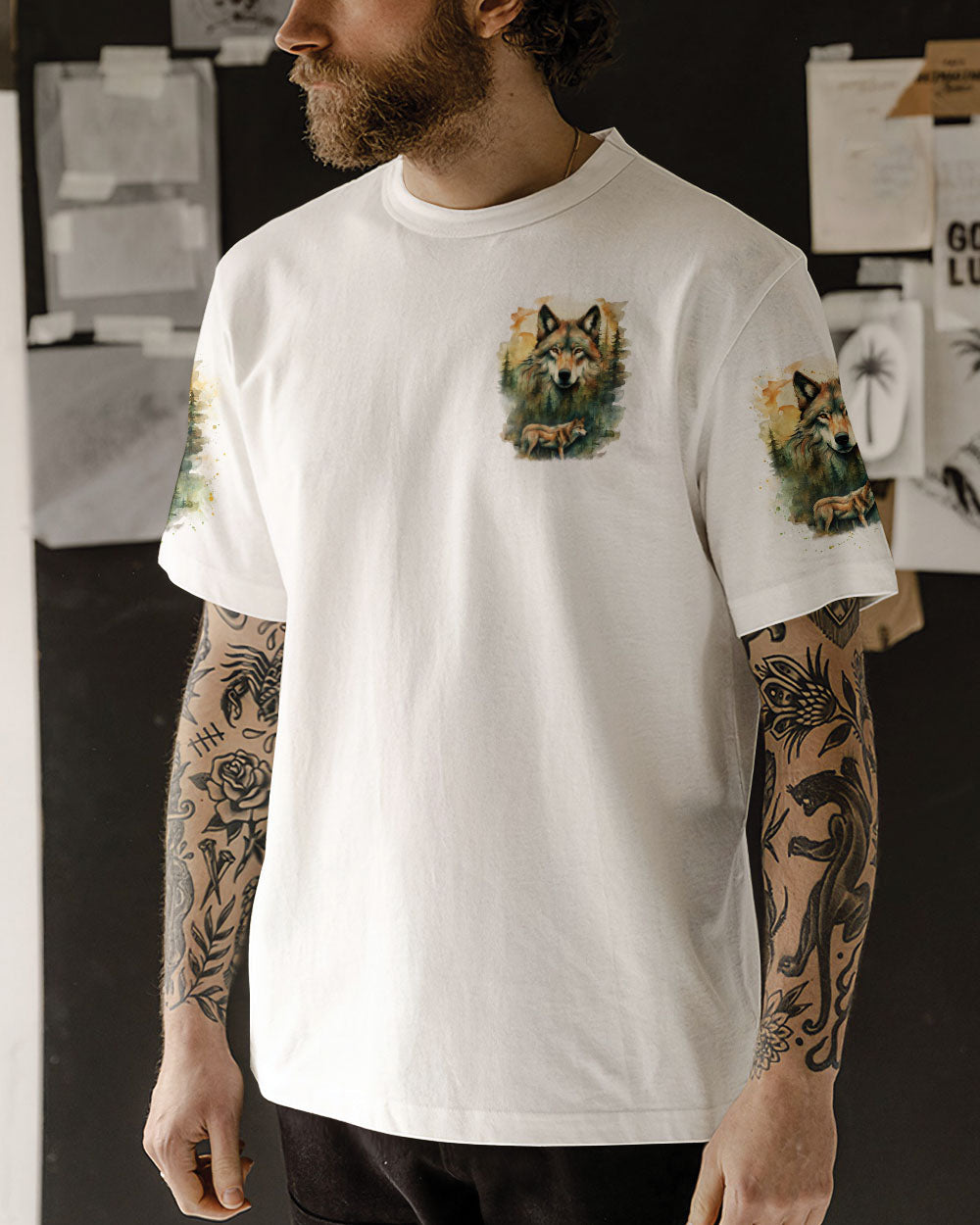 BLISSCORNERS AND INTO THE FOREST I GO WOLF ALL OVER PRINT