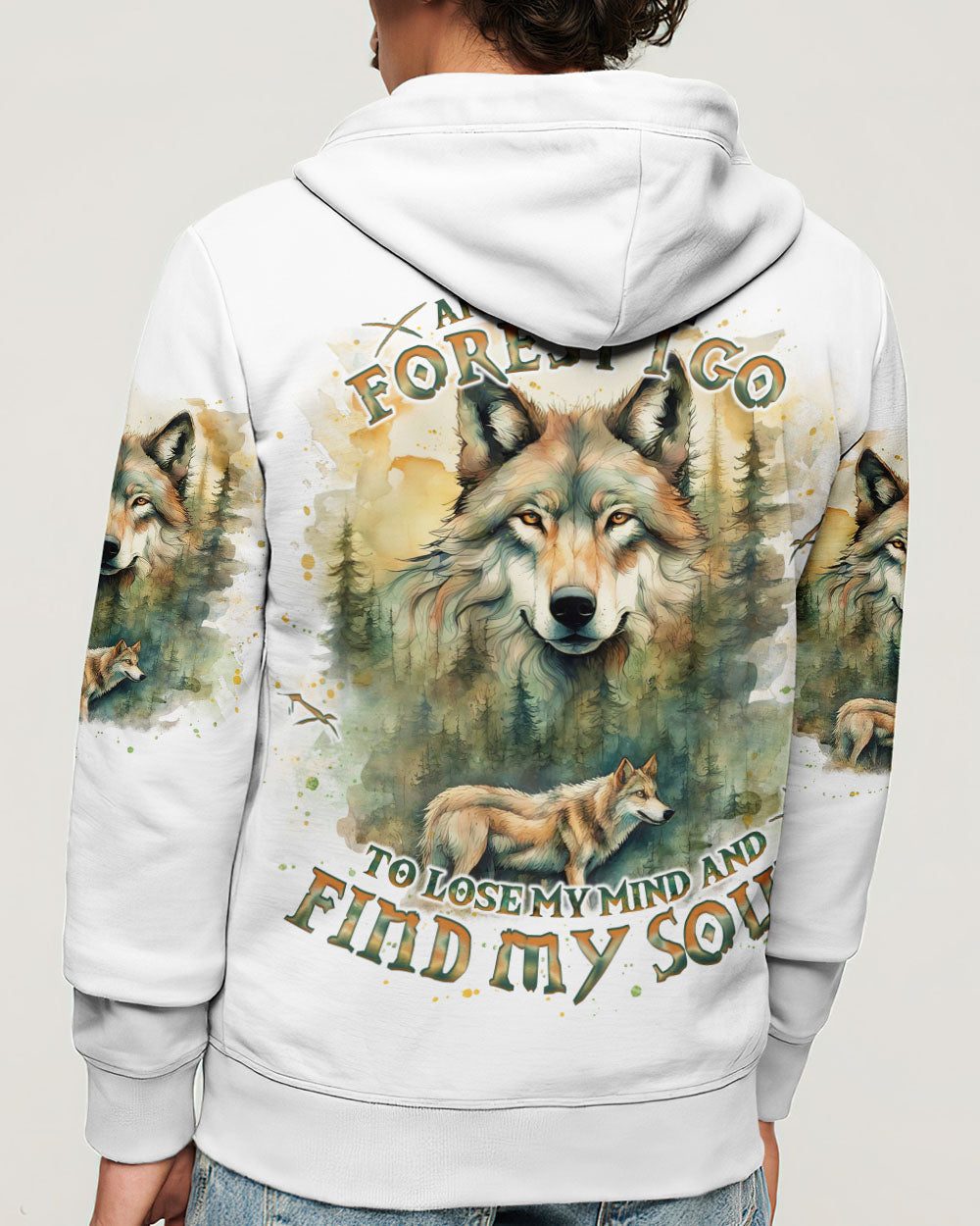 BLISSCORNERS AND INTO THE FOREST I GO WOLF ALL OVER PRINT