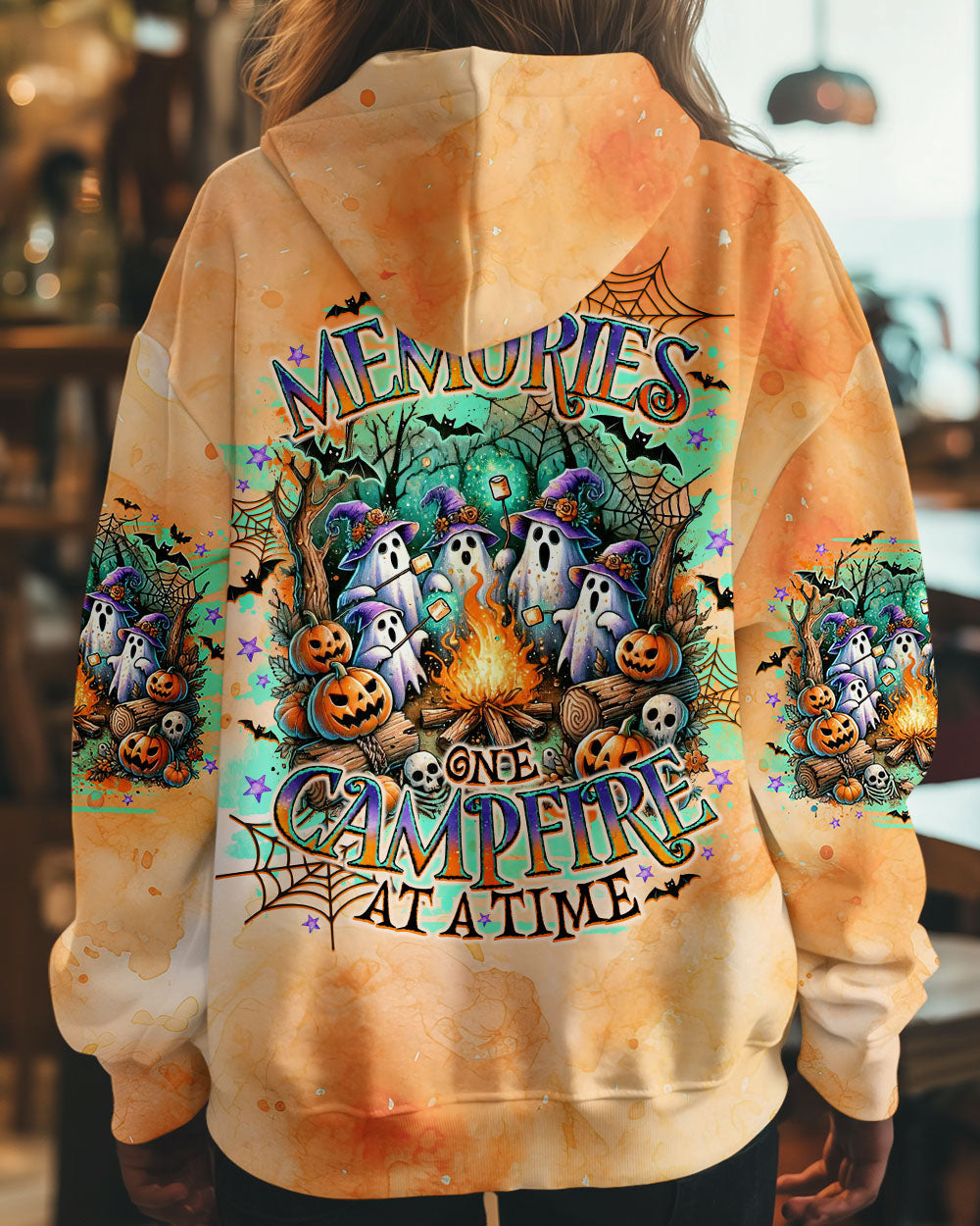 BLISSCORNERS MAKING MEMORIES ONE CAMPFIRE AT A TIME BOOS HALLOWEEN ALL OVER PRINT