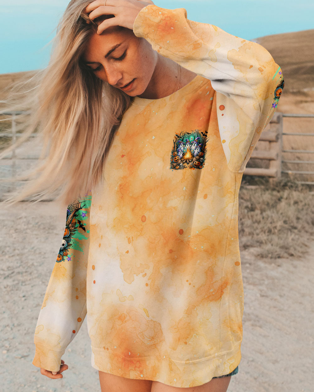 BLISSCORNERS MAKING MEMORIES ONE CAMPFIRE AT A TIME BOOS HALLOWEEN ALL OVER PRINT