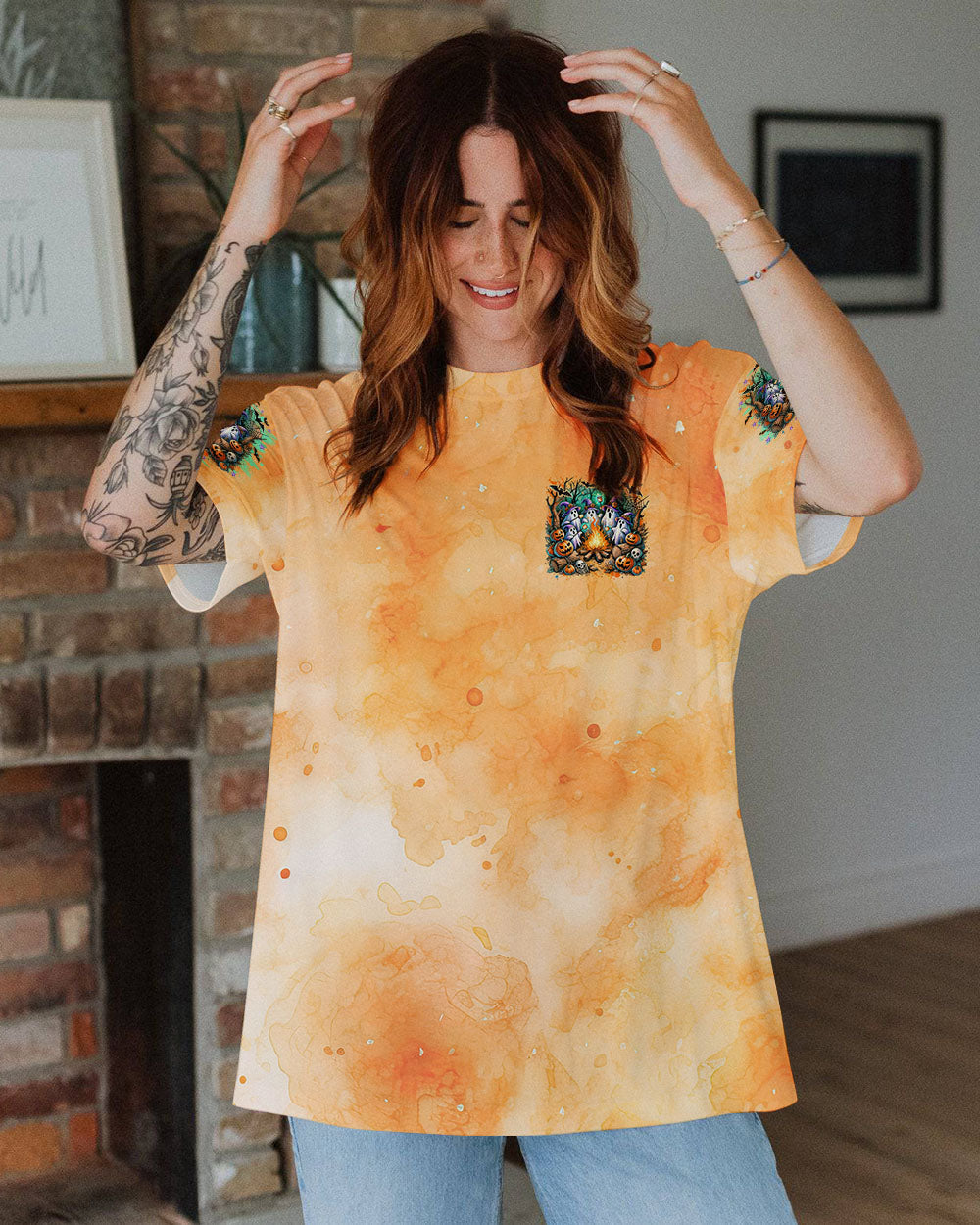 BLISSCORNERS MAKING MEMORIES ONE CAMPFIRE AT A TIME BOOS HALLOWEEN ALL OVER PRINT