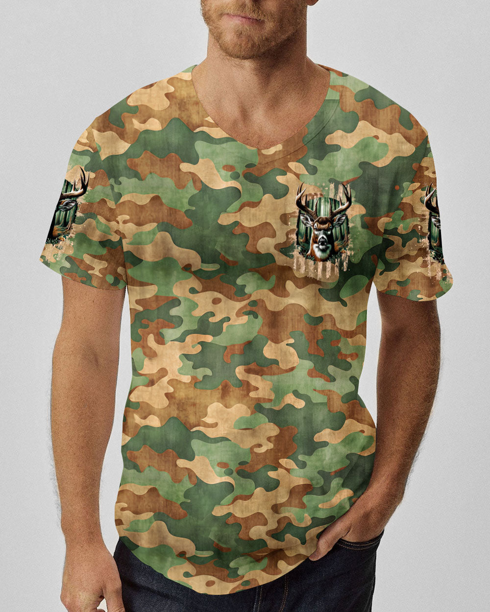 BLISSCORNERS BUCK AROUND AND FIND OUT DEER HUNTING ALL OVER PRINT