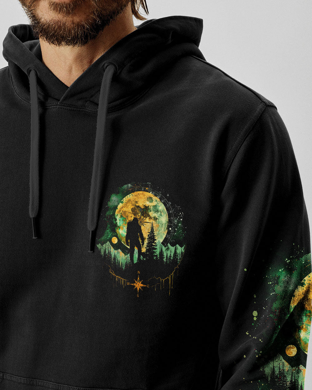 BLISSCORNERS AND INTO THE FOREST I GO BIGFOOT ALL OVER PRINT