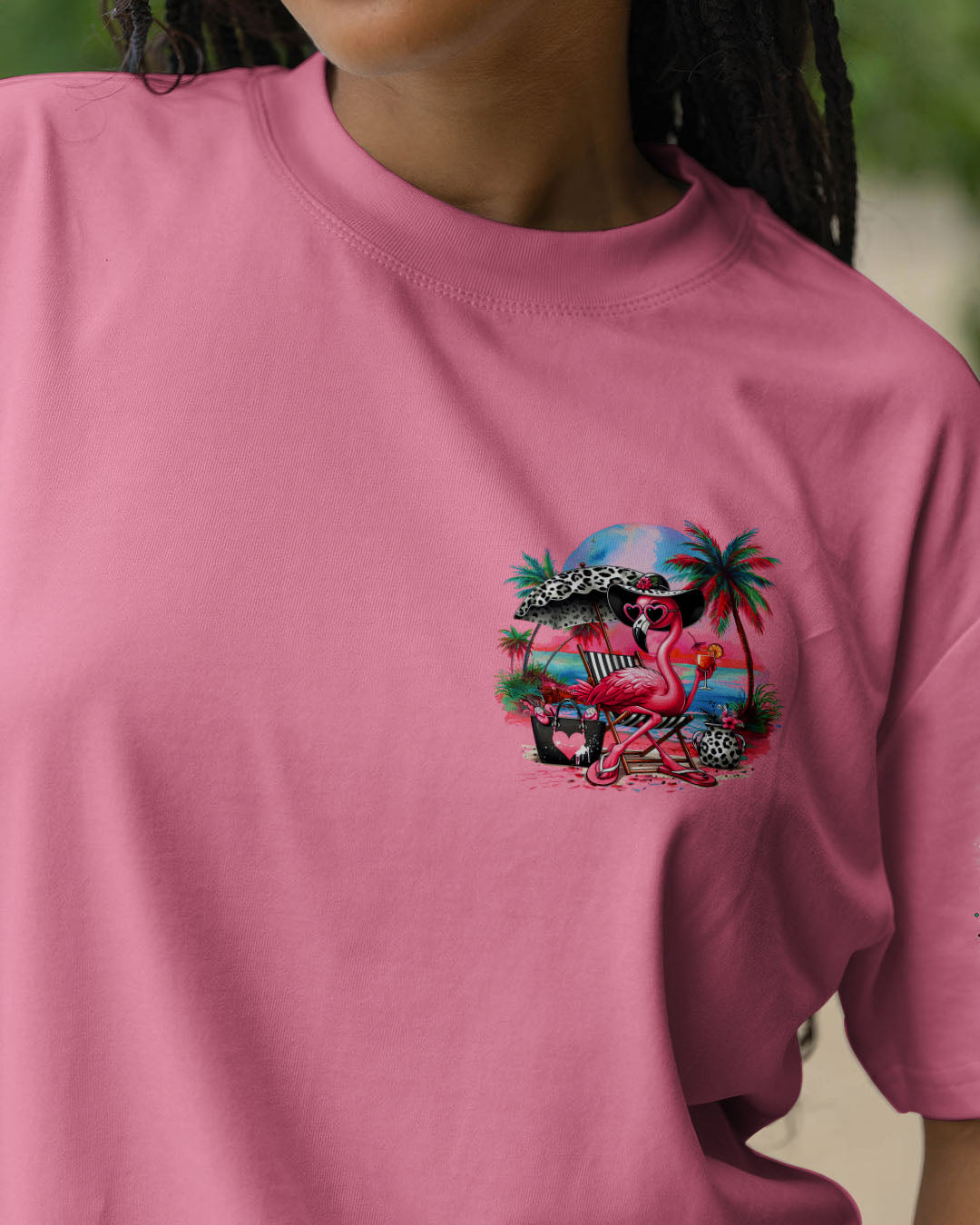 BLISSCORNERS SOME GIRLS ARE JUST BORN FLAMINGO ALL OVER PRINT