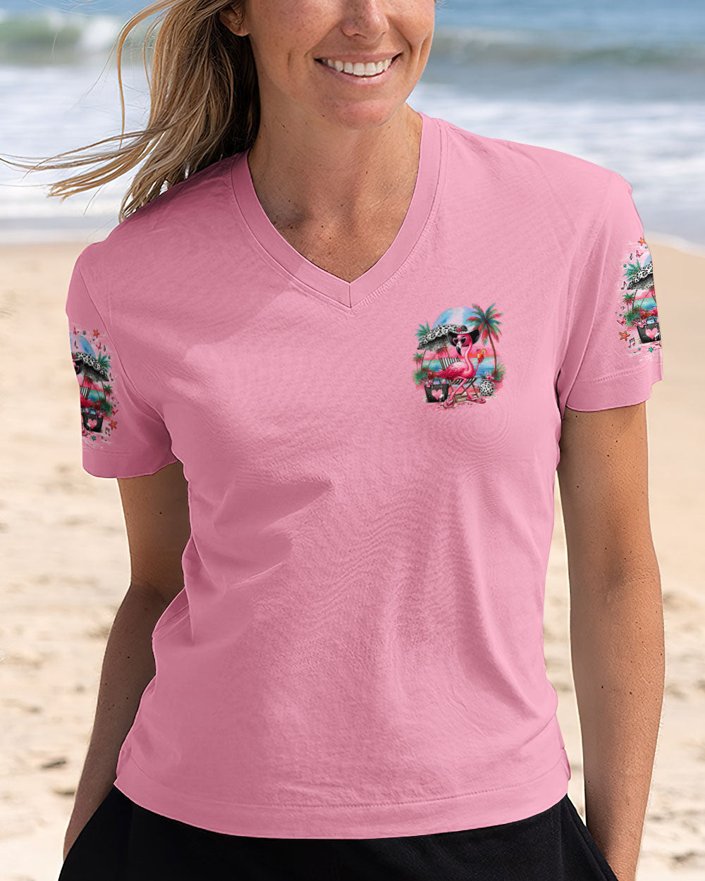 BLISSCORNERS SOME GIRLS ARE JUST BORN FLAMINGO ALL OVER PRINT
