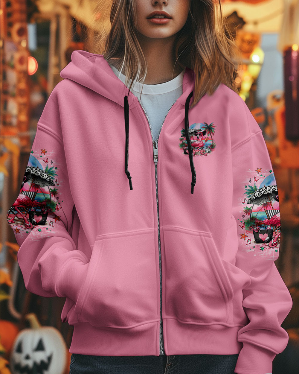 BLISSCORNERS SOME GIRLS ARE JUST BORN FLAMINGO ALL OVER PRINT