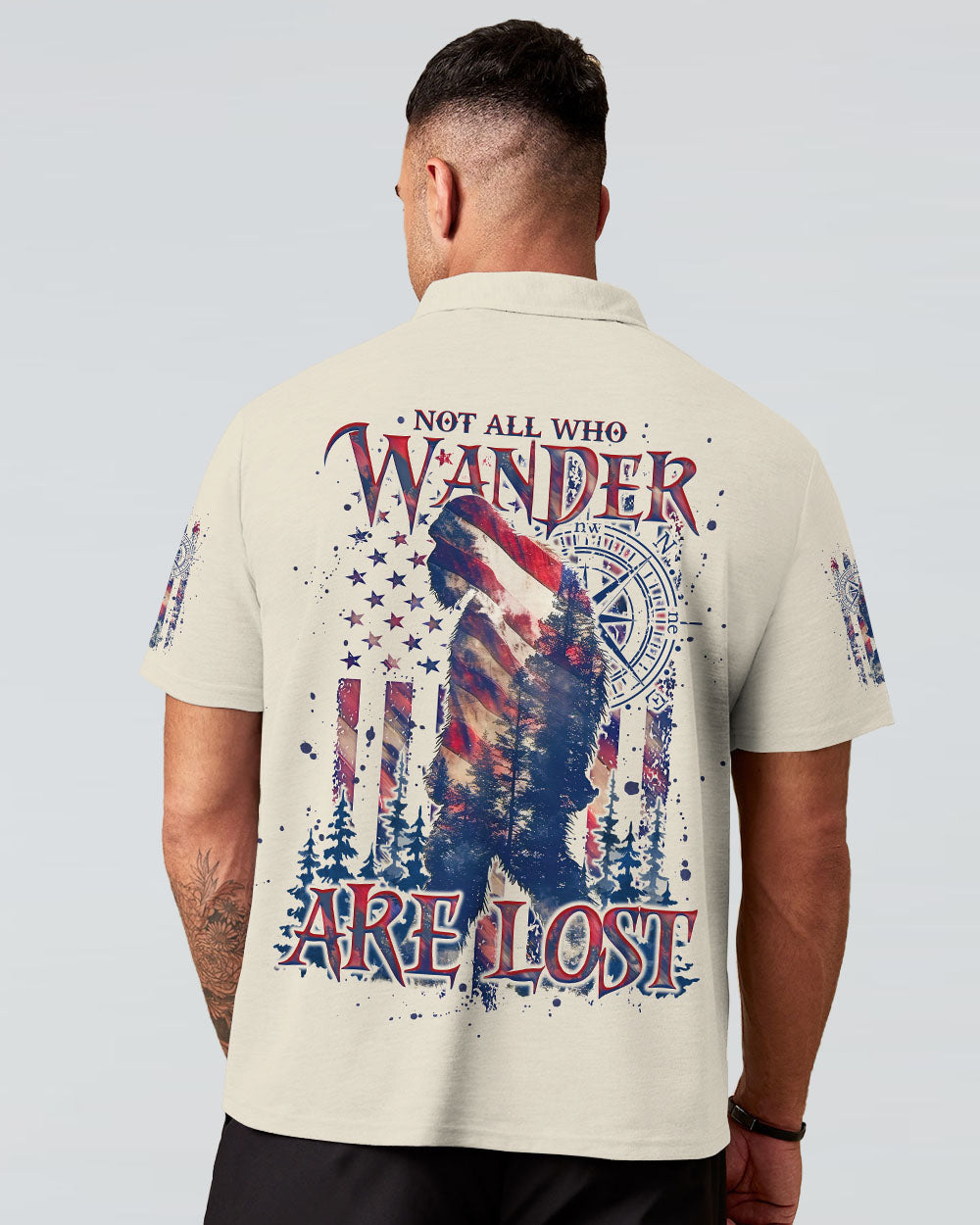 BLISSCORNERS NOT ALL WHO WANDER ARE LOST BIGFOOT  ALL OVER PRINT