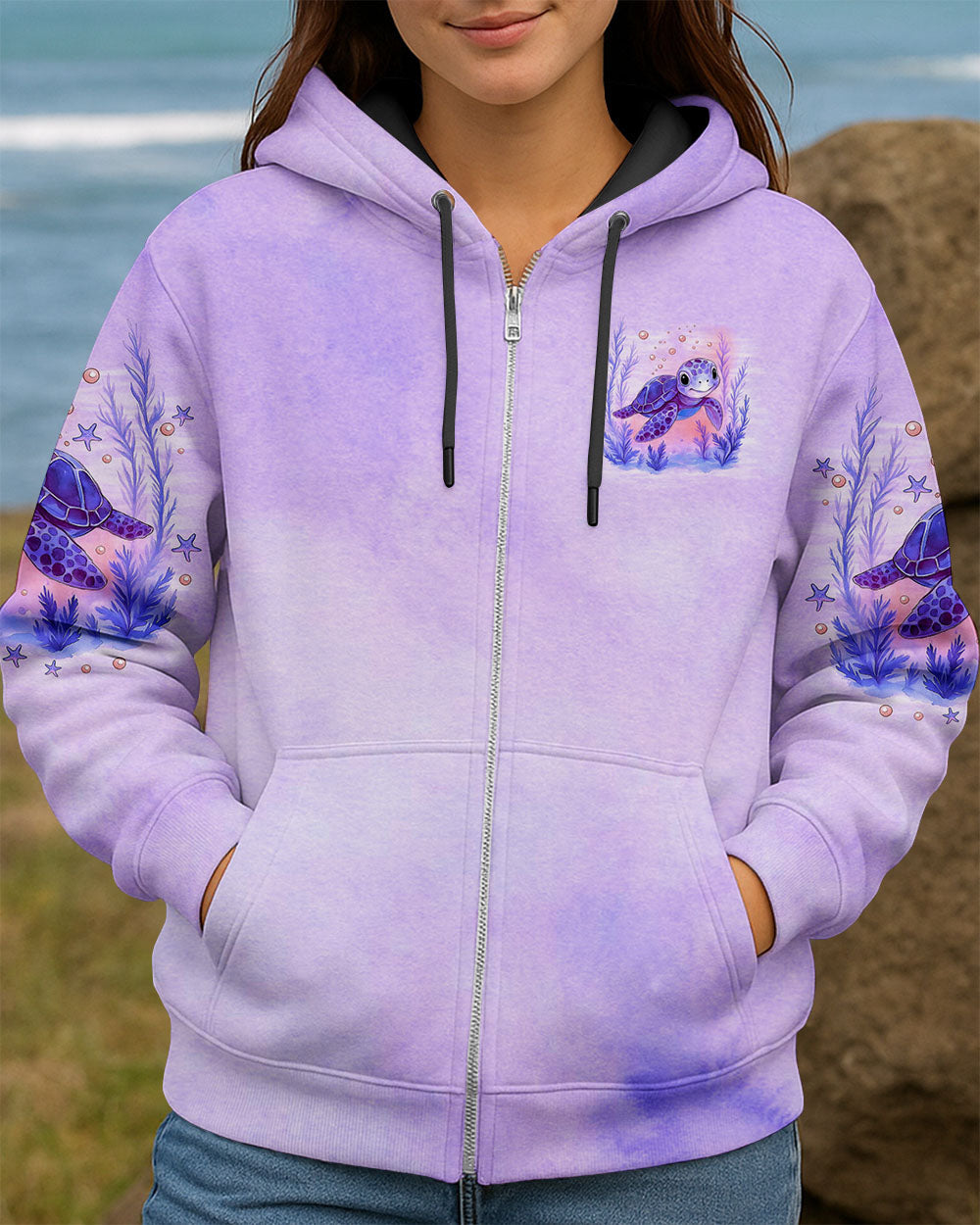 BLISSCORNERS SALTWATER HEALS EVERYTHING TURTLE  ALL OVER PRINT