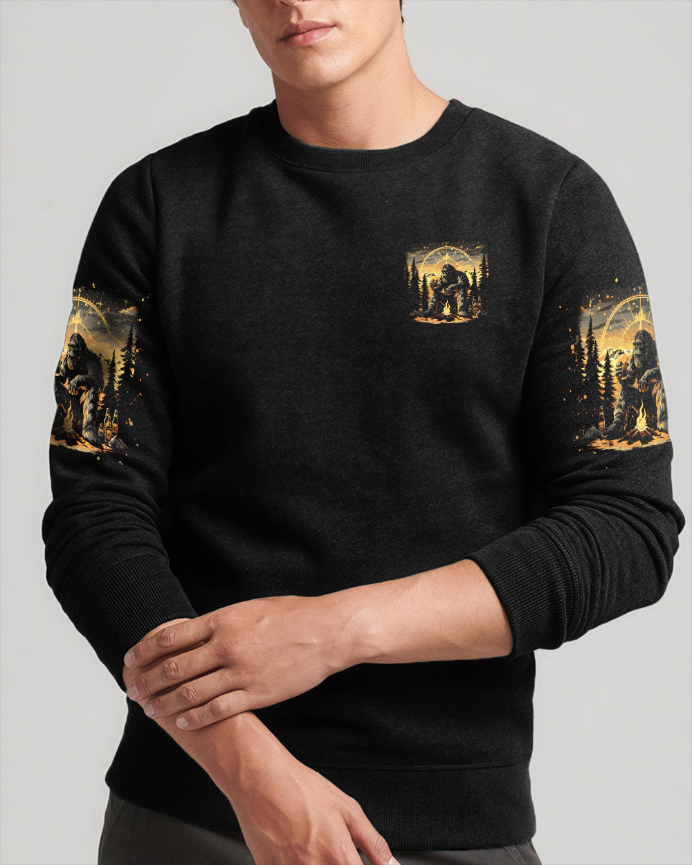 BLISSCORNERS HELLO DARKNESS MY OLD FRIEND BIGFOOT ALL OVER PRINT -  TLNO1510251