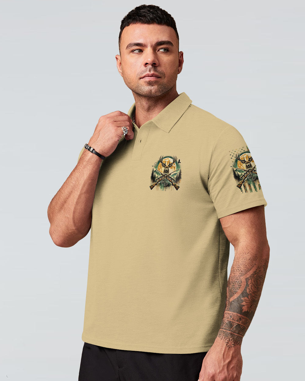 BLISSCORNERS NO BRAGGING UNTIL YOU'RE  DRAGGING DEER HUNTING ALL OVER PRINT