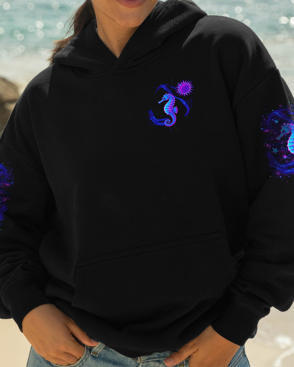 BLISSCORNERS SALTWATER HEALS EVERYTHING SEA HORSE ALL OVER PRINT