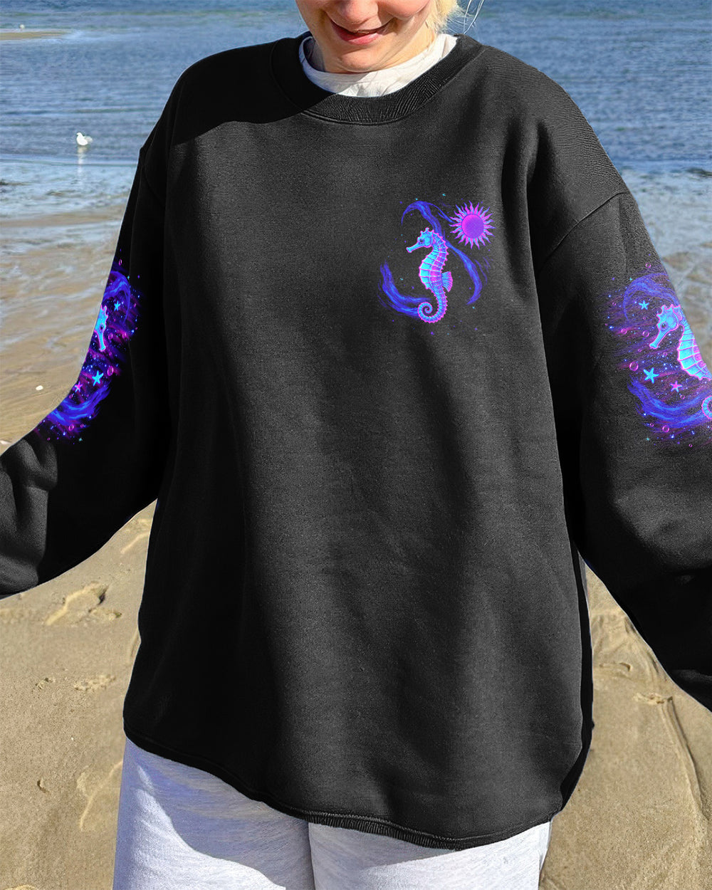 BLISSCORNERS SALTWATER HEALS EVERYTHING SEA HORSE ALL OVER PRINT