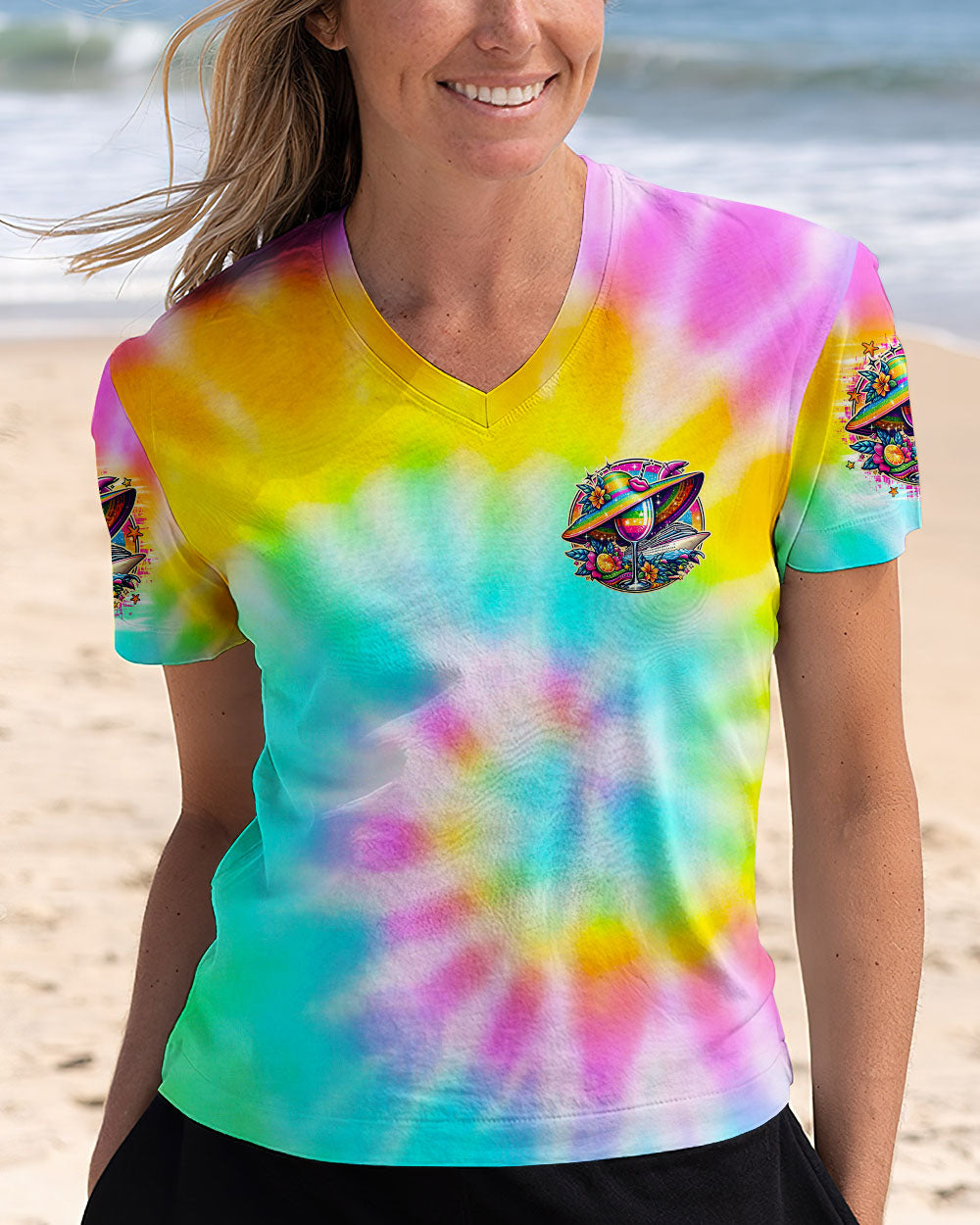 BLISSCORNERS OH SHIP IT'S A BESTIES TRIP CRUISE TIE DYE ALL OVER PRINT