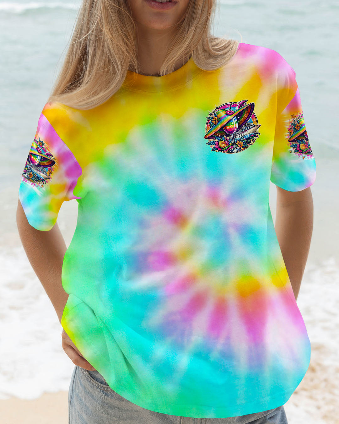 BLISSCORNERS OH SHIP IT'S A BESTIES TRIP CRUISE TIE DYE ALL OVER PRINT