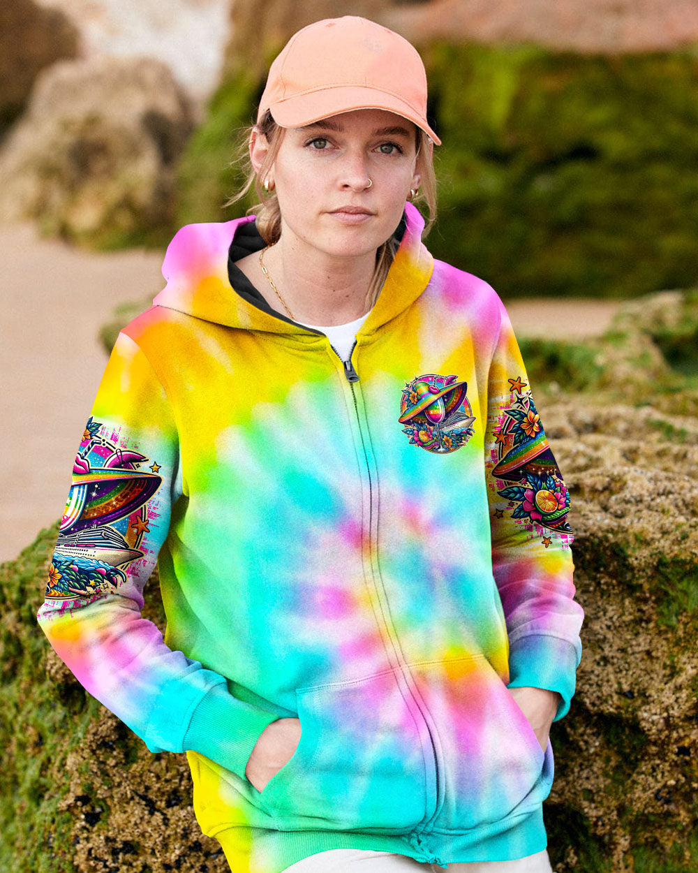 BLISSCORNERS OH SHIP IT'S A BESTIES TRIP CRUISE TIE DYE ALL OVER PRINT