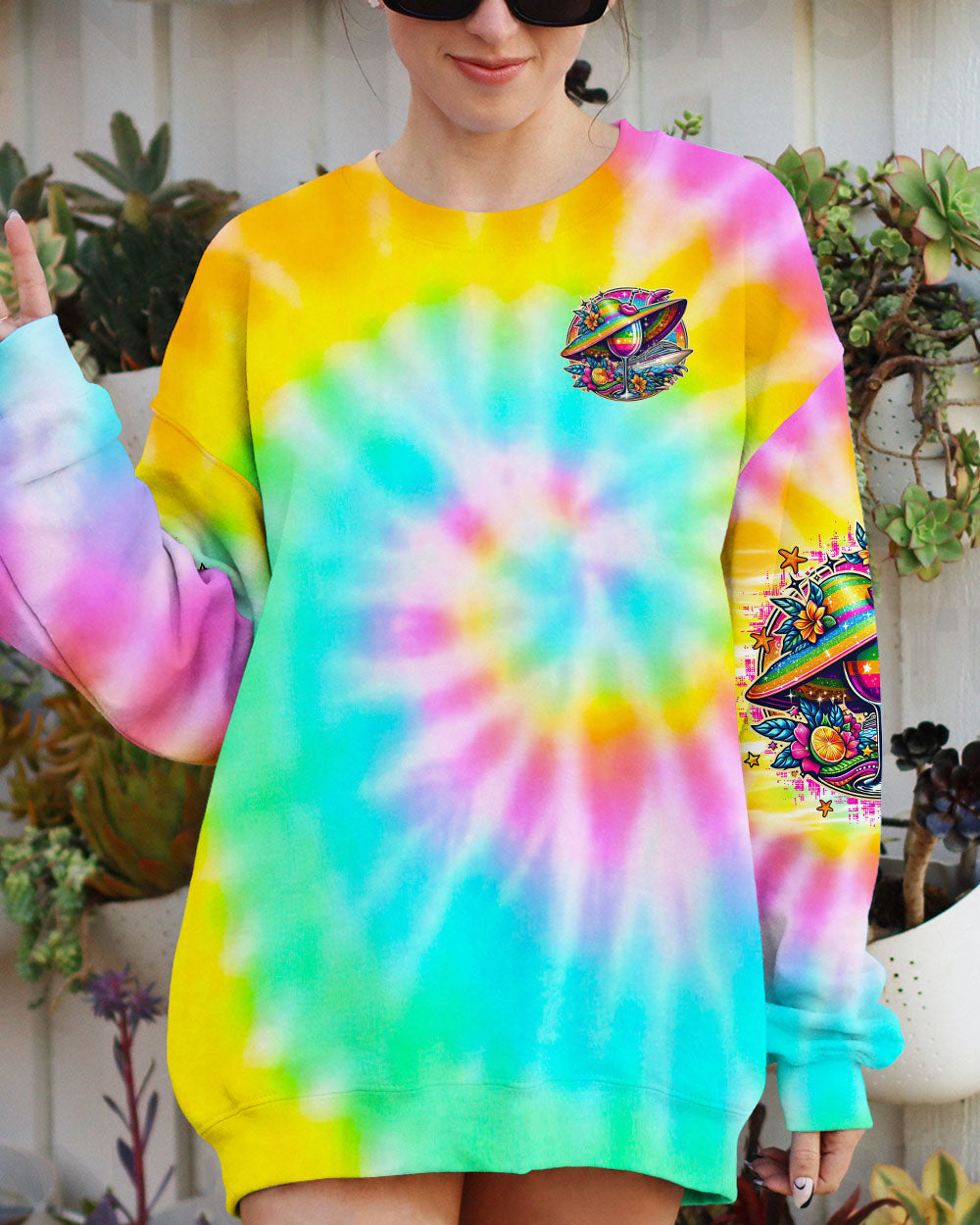 BLISSCORNERS OH SHIP IT'S A BESTIES TRIP CRUISE TIE DYE ALL OVER PRINT