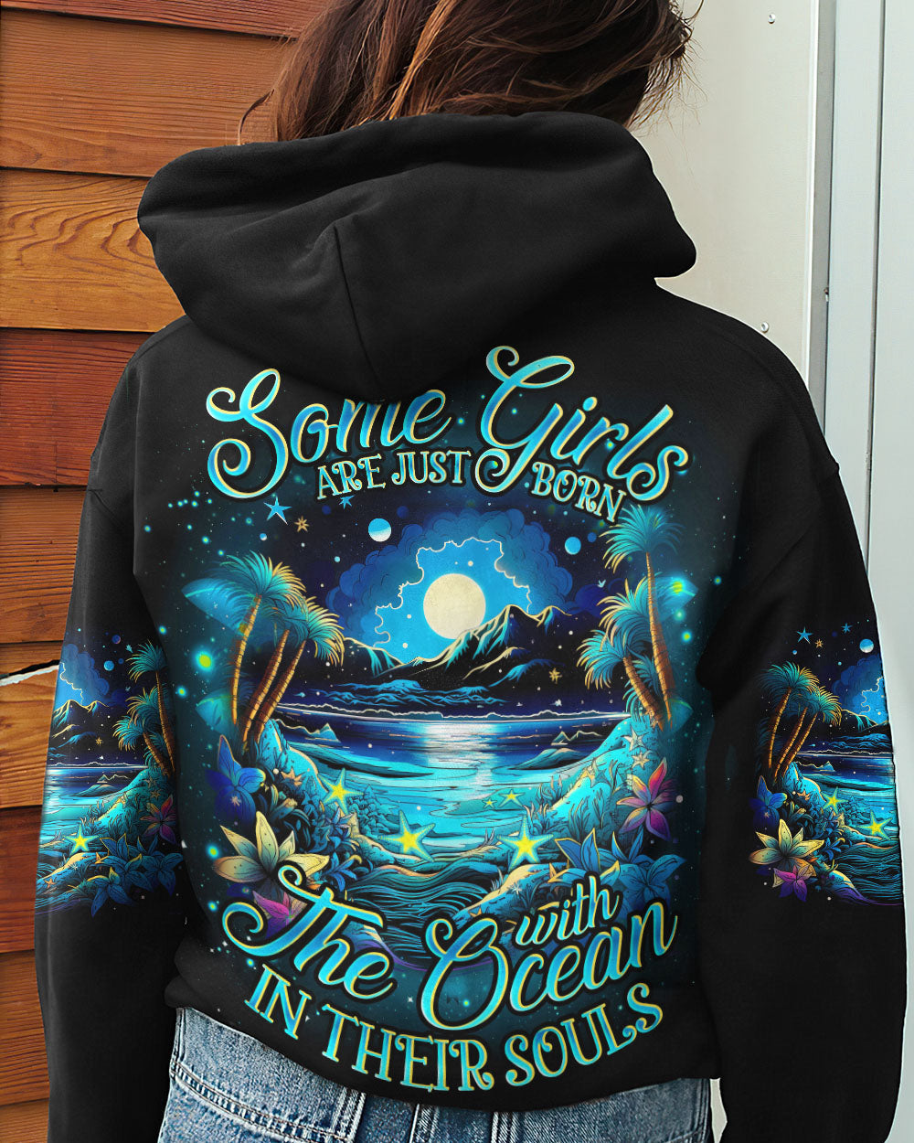 BLISSCORNERS SOME GIRLS ARE JUST BORN OCEAN ALL OVER PRINT